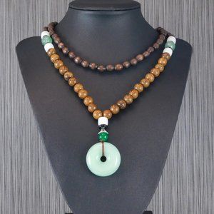 Long Mala Bead Necklace Boho Spiritual Jewelry